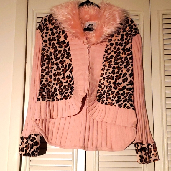 Like new! Vintage Storybook Knits wild chic faux fur sweater - Picture 1 of 6